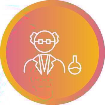 Unique Scientist Vector Line Icon