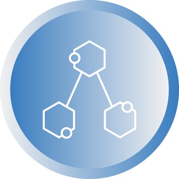 Unique Chemical Structure Vector Line Icon
