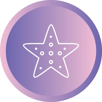 Unique Starfish Vector Line Icon