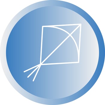 Unique Kite  Vector Line Icon