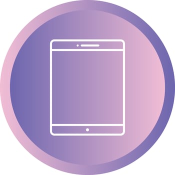 Unique Tablet Vector Line Icon