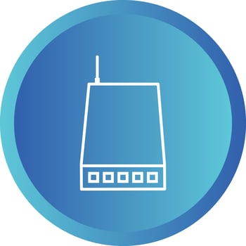 Unique Network Switch Vector Line Icon