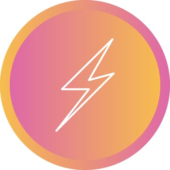 Unique Lightening II Vector Line Icon