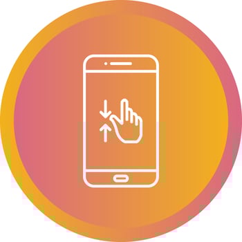 Unique Gestures Vector Line Icon