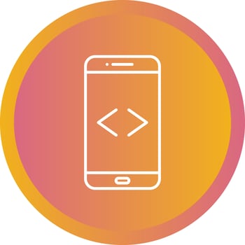 Unique Code Vector Line Icon