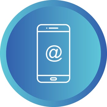 Unique E mail Address Vector Line Icon