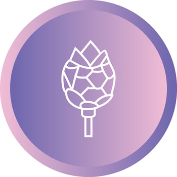 Unique Artichoke Vector Line Icon