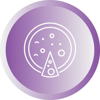 Unique Pizza Vector Line Icon