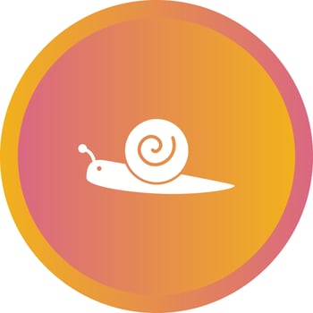 Unique Snail Glyph Vector Icon