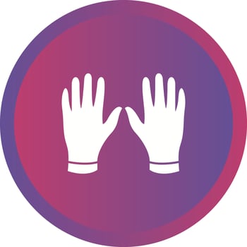 Unique Gloves Glyph Vector Icon