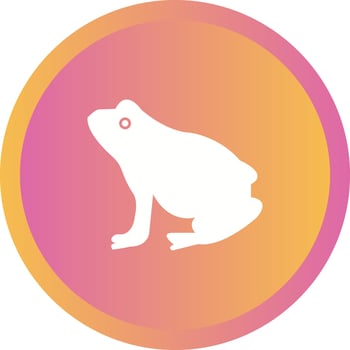 Unique Frog Vector Glyph Icon