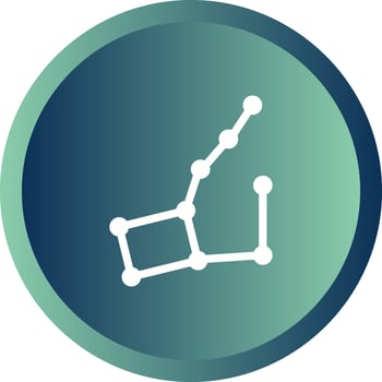 Unique Constellation Vector Glyph Icon