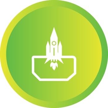Unique Space Shuttle II Vector Glyph Icon