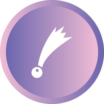 Unique Comet Vector Glyph Icon