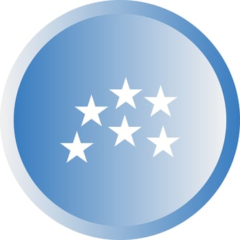 Unique Stars Vector Glyph Icon