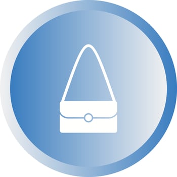 Unique Shoulder Bag Vector Glyph Icon