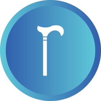 Unique Walking Stack Vector Glyph Icon
