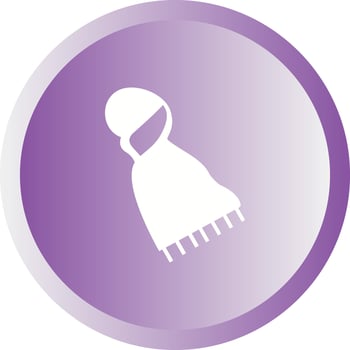 Unique Scarf Vector Glyph Icon
