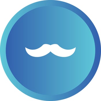 Unique Moustache Vector Glyph Icon