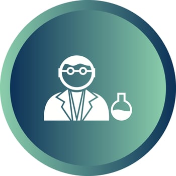 Unique Chemist Vector Glyph Icon