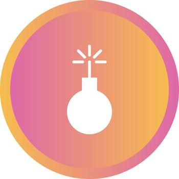 Unique Explosion Vector Glyph Icon