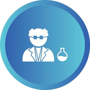 Unique Scientist Vector Glyph Icon