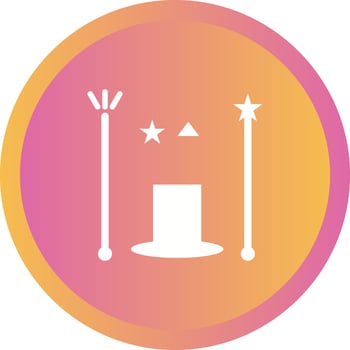 Unique Magician Vector Glyph Icon