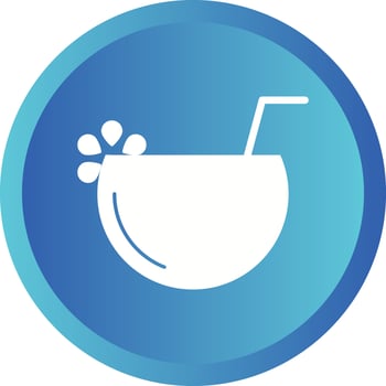 Unique Coconut Drink Vector Glyph Icon
