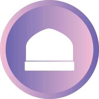 Unique Knitted Cap Vector Glyph Icon