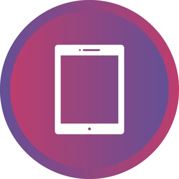 Unique Tablet Vector Glyph Icon