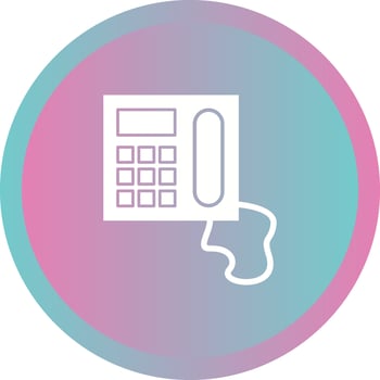 Unique Telephone Vector Glyph Icon