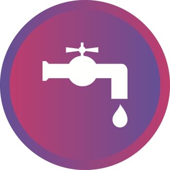 Unique Water Tap Vector Glyph Icon