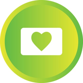 Unique Heart Vector Glyph Icon