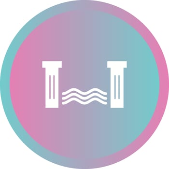 Unique Water Dam Vector Glyph Icon