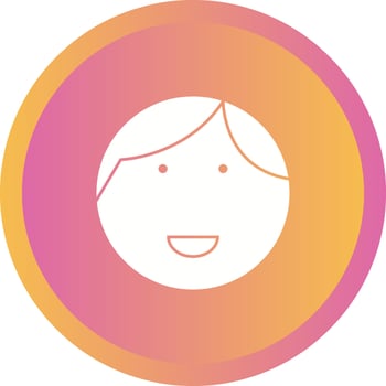 Unique Happy Man Vector Glyph Icon