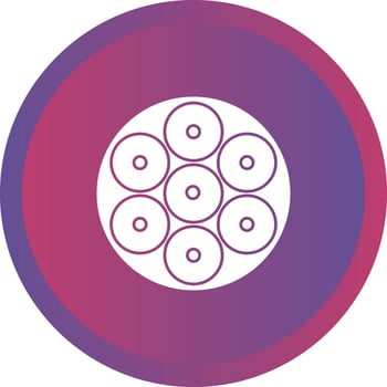 Unique LED Ligt Vector Glyph Icon
