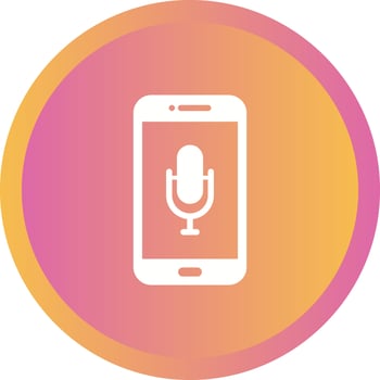 Unique Microphone Vector Glyph Icon