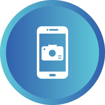 Unique Camera App Vector Glyph Icon