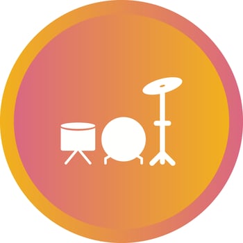 Unique Drums Vector Glyph Icon