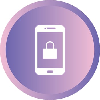 Unique Locked Account Vector Glyph Icon