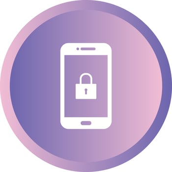 Unique Lock Screen Vector Glyph Icon