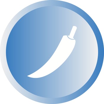 Unique Chili Glyph Vector Icon