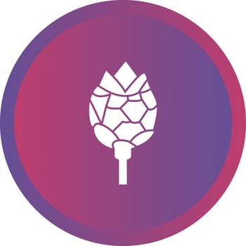 Unique Artichoke Vector Glyph Icon