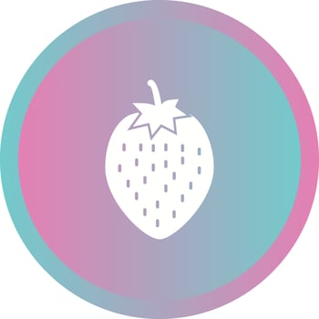 Unique Strawberry Vector Glyph Icon