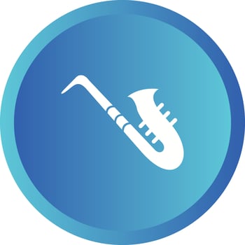 Unique Saxophone Vector Glyph Icon