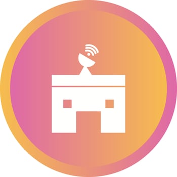 Unique News Station Vector Glyph Icon