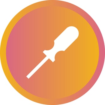 Unique Screw Driver Vector Glyph Icon