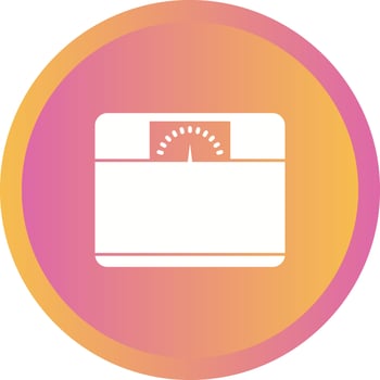 Unique Weighing Machine Vector Glyph Icon