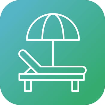 Sunbed Vector Icon
