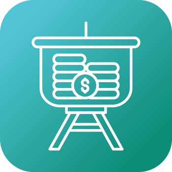 Dollar Presentation Vector Icon